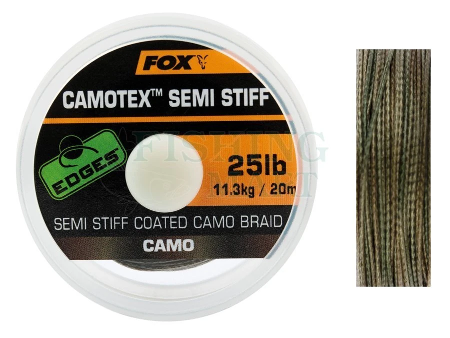 Fox Tonąca Plecionka Przyponowa Camotex Semi-Stiff 3 Fox Tonąca Plecionka Przyponowa Camotex Semi-Stiff